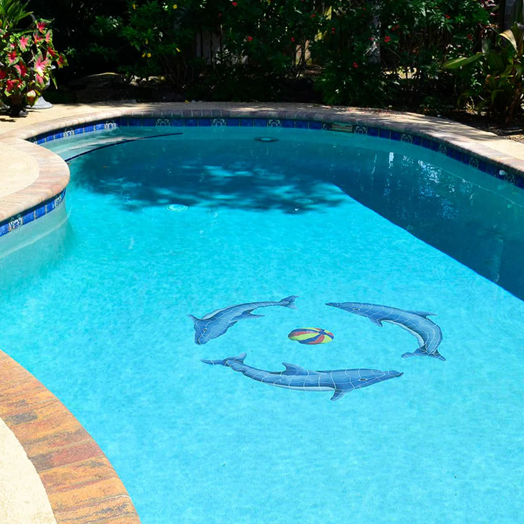 Dolphin Group, Multi Color Ball - Pool Mosaic - Image 3